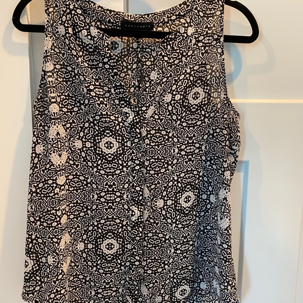 Black and white blouse